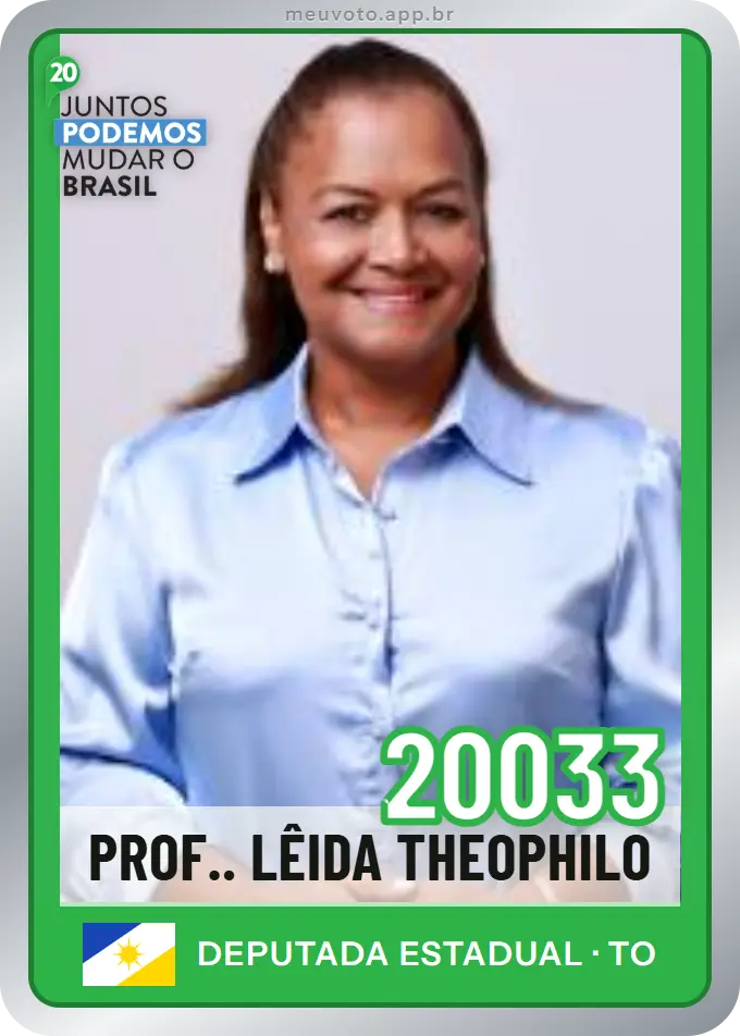 Carta de Prof.. Lêida Theophilo, número 20033, Podemos