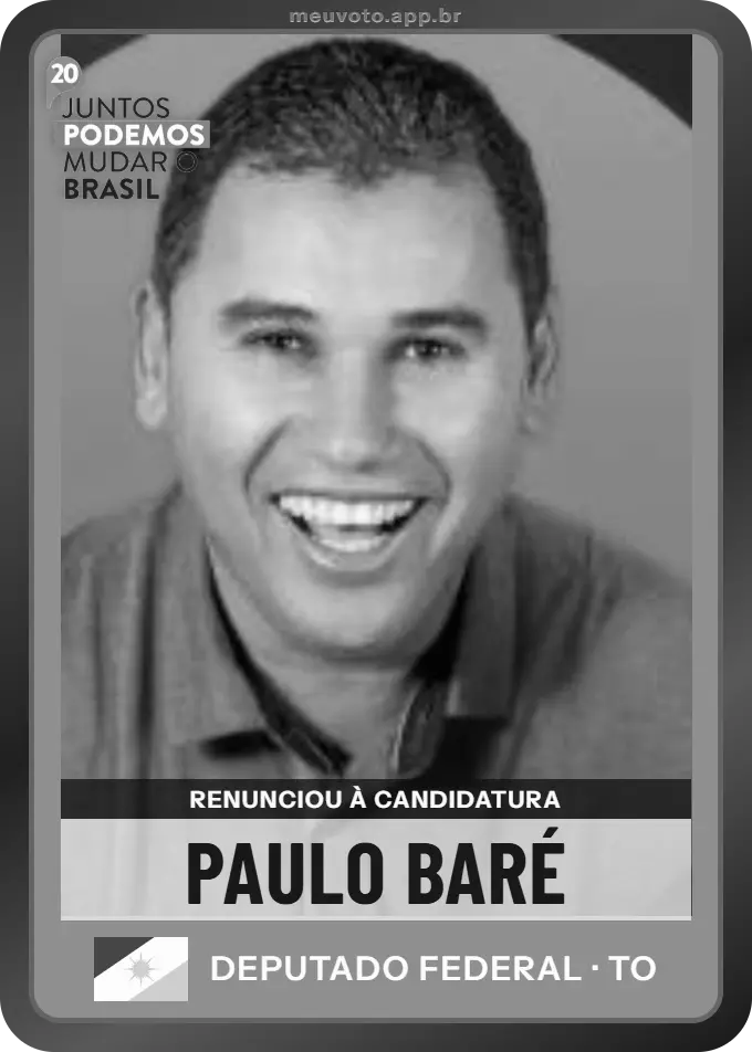 Carta de Paulo Baré, Podemos. Renunciou à candidatura e não vai à urna.