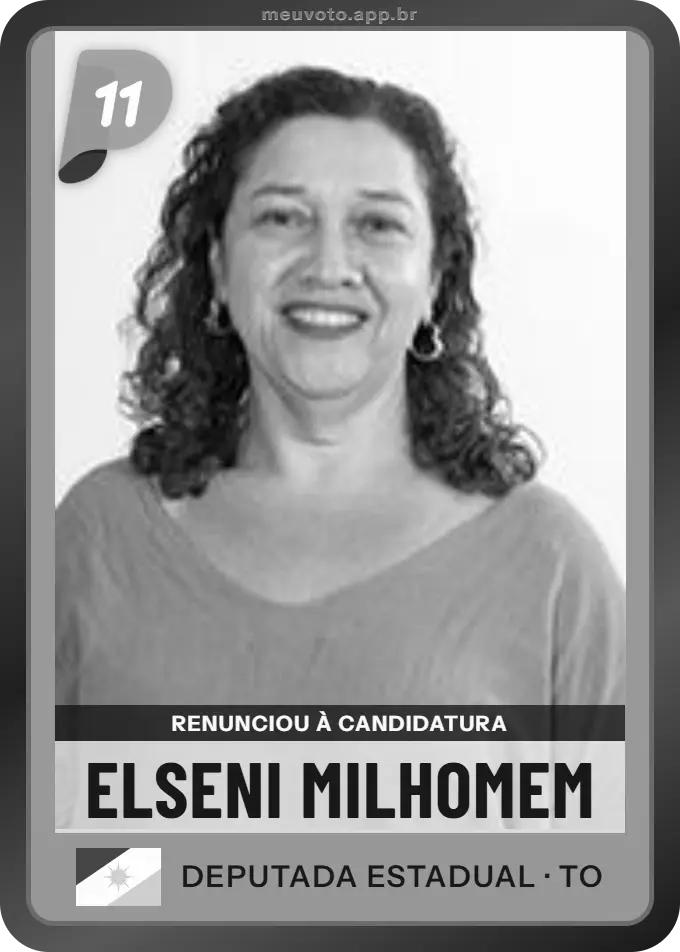 Carta de Elseni Milhomem, PP. Renunciou à candidatura e não vai à urna.