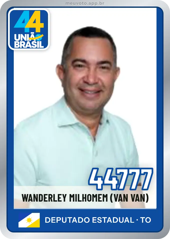 Carta de Wanderley Milhomem (van Van), número 44777, União