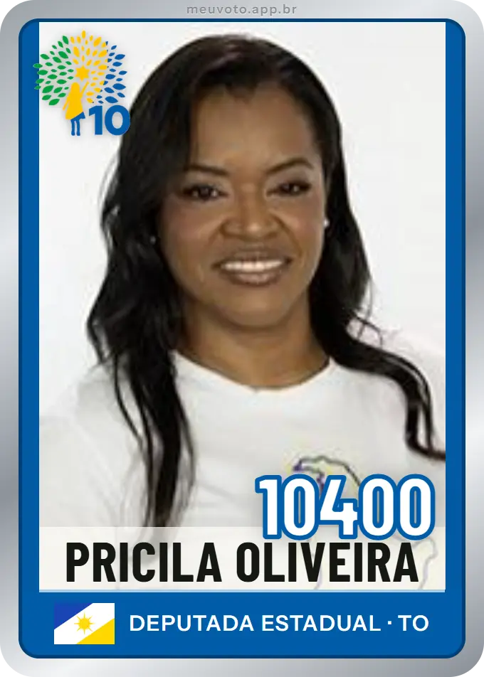 Carta de Pricila Oliveira, número 10400, Republicanos