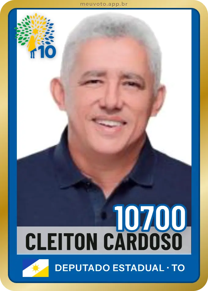 Carta de Cleiton Cardoso, número 10700, Republicanos