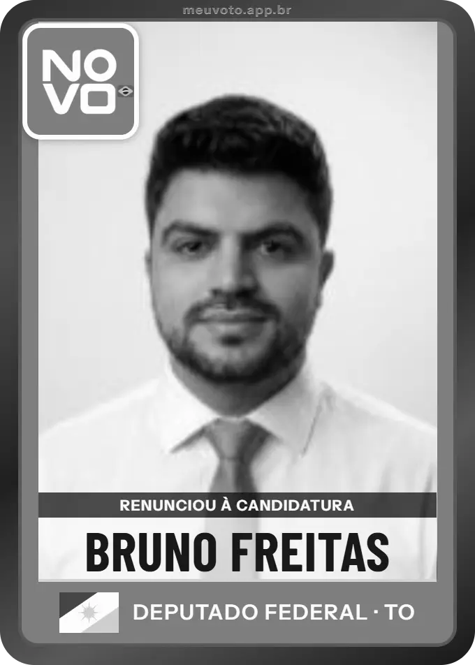 Carta de Bruno Freitas, Novo. Renunciou à candidatura e não vai à urna.