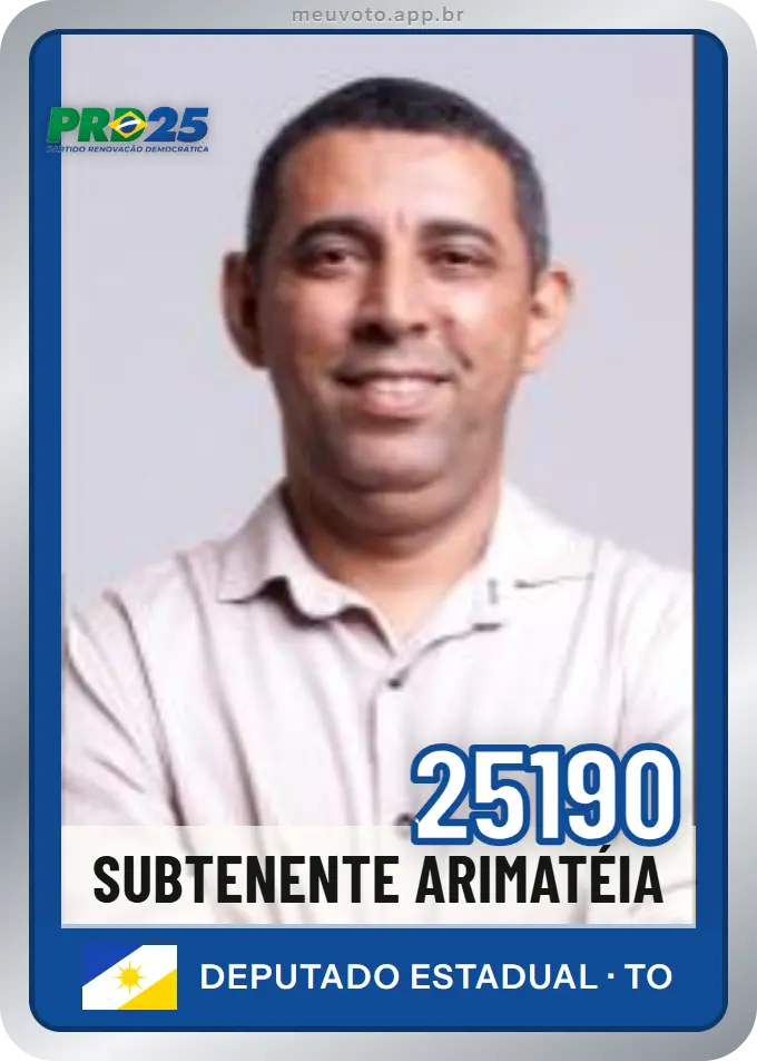 Carta de Subtenente Arimatéia, número 25190, PRD