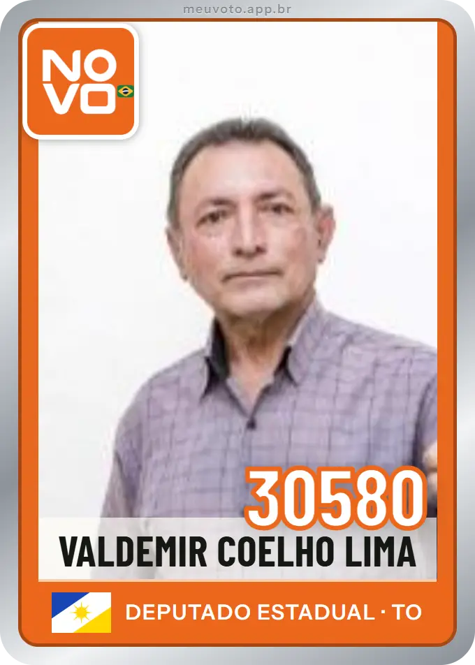 Carta de Valdemir Coelho Lima, número 30580, Novo