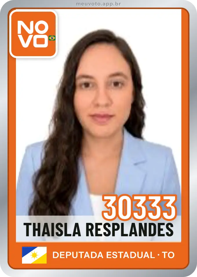 Carta de Thaisla Resplandes, número 30333, Novo
