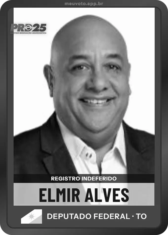 Carta de Elmir Alves, PRD. Teve o registro indeferido pelo TSE e não vai à urna.