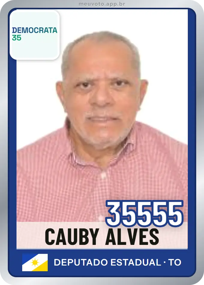 Carta de Cauby Alves, número 35555, Democrata