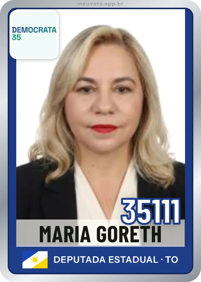 Carta de Maria Goreth, número 35111, Democrata
