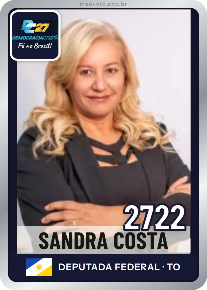 Carta de Sandra Costa, número 2722, DC