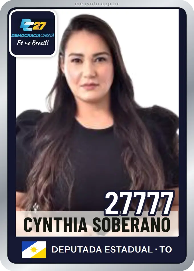 Carta de Cynthia Soberano, número 27777, DC