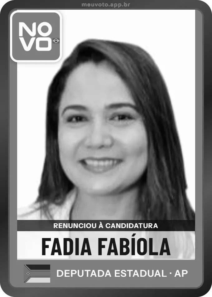 Carta de Fadia Fabíola, Novo. Renunciou à candidatura e não vai à urna.