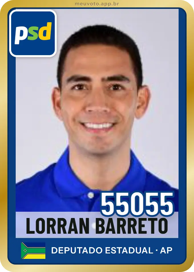 Carta de Lorran Barreto, número 55055, PSD