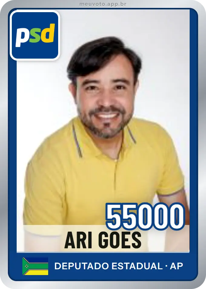 Carta de Ari Goes, número 55000, PSD