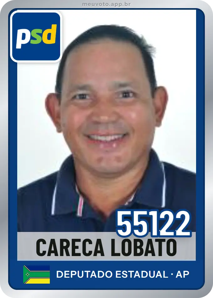 Carta de Careca Lobato, número 55122, PSD