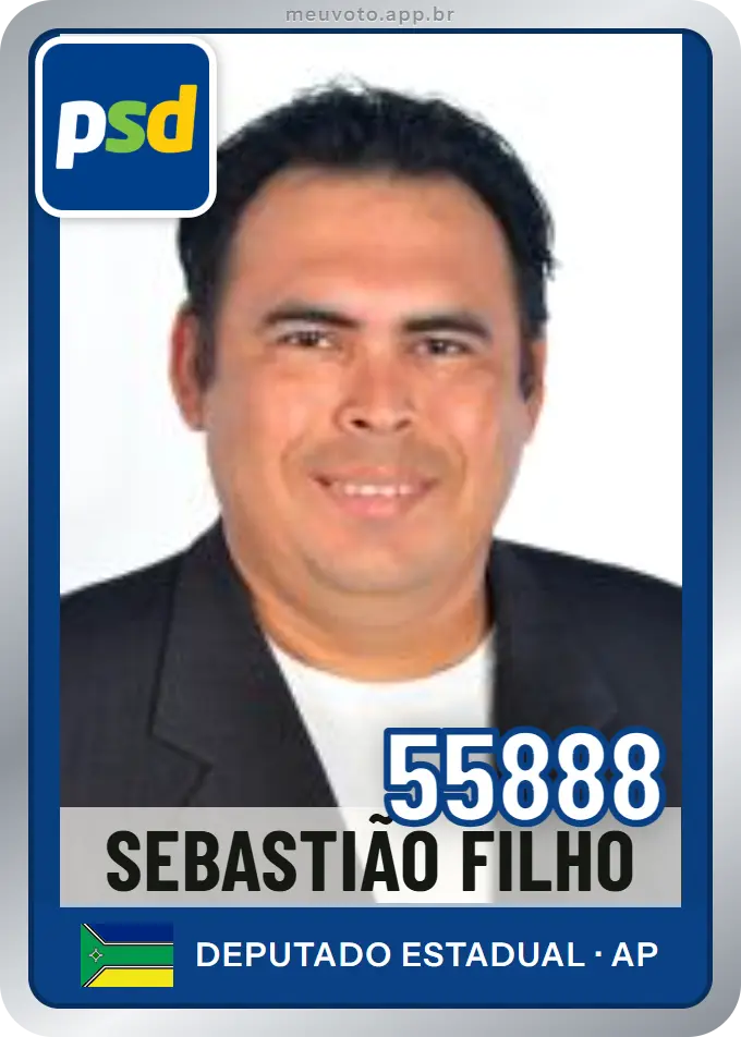 Carta de Sebastião Filho, número 55888, PSD