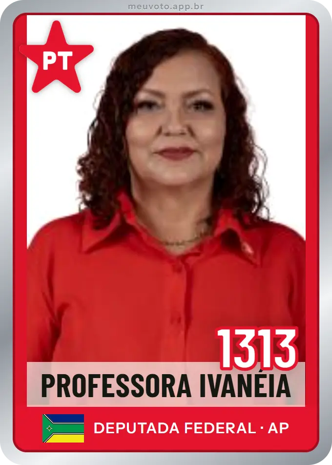 Carta de Professora Ivanéia, número 1313, PT