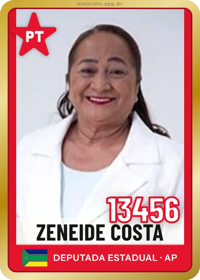 Carta de Zeneide Costa, número 13456, PT