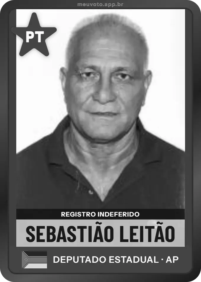 Carta de Sebastião Leitão, PT. Teve o registro indeferido pelo TSE e não vai à urna.