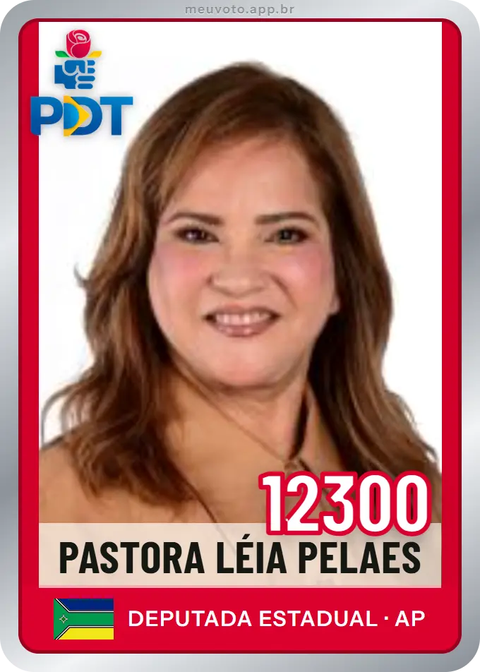 Carta de Pastora Léia Pelaes, número 12300, PDT