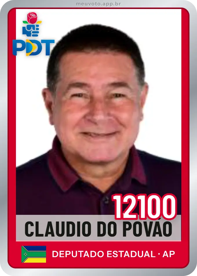 Carta de Claudio do Povão, número 12100, PDT