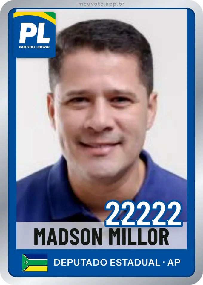 Carta de Madson Millor, número 22222, PL