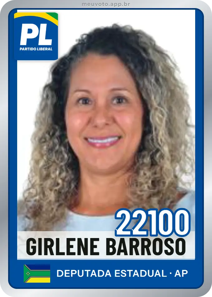 Carta de Girlene Barroso, número 22100, PL