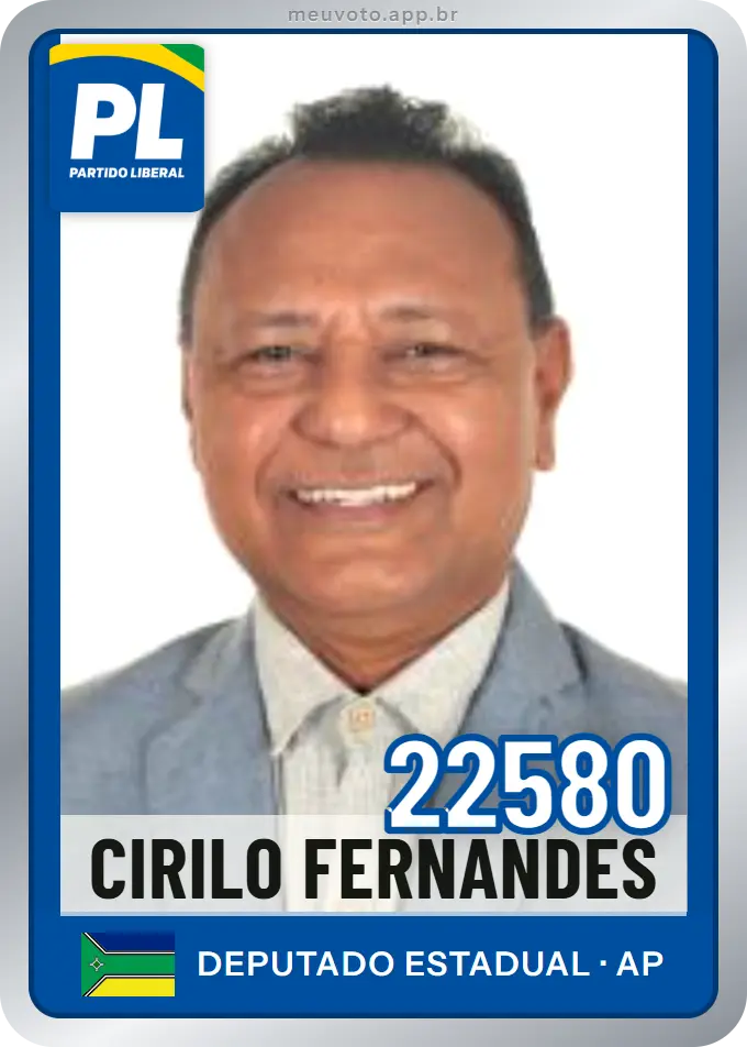 Carta de Cirilo Fernandes, número 22580, PL