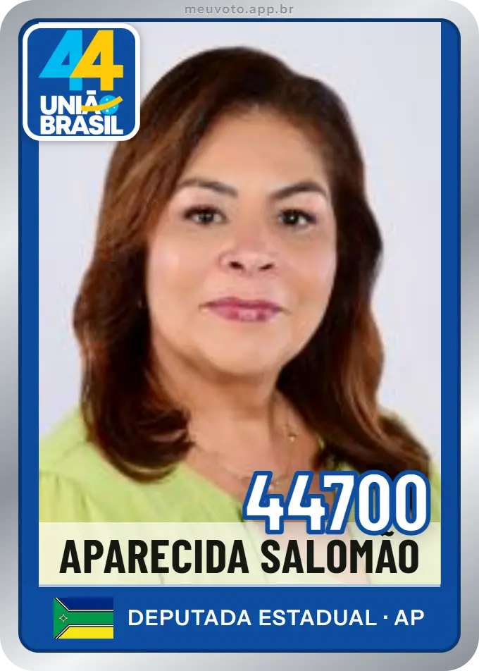 Carta de Aparecida Salomão, número 44700, União