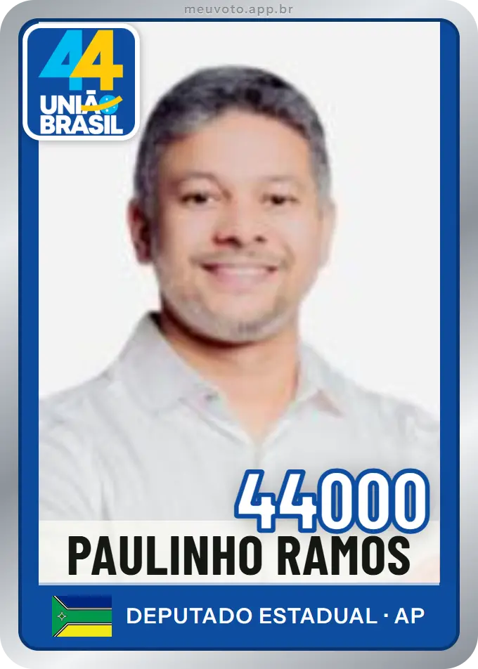 Carta de Paulinho Ramos, número 44000, União
