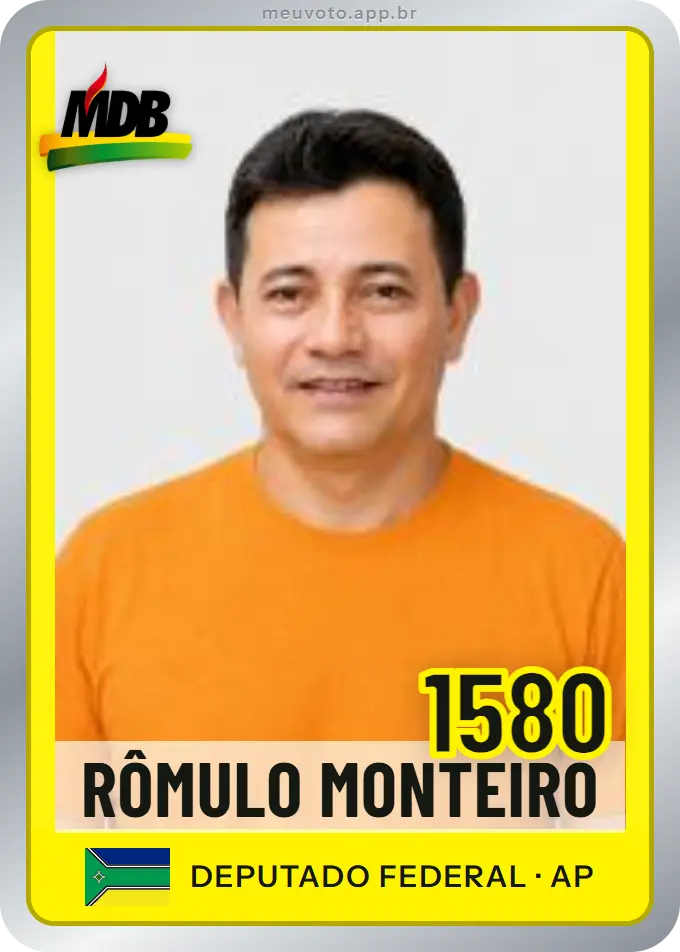 Carta de Rômulo Monteiro, número 1580, MDB
