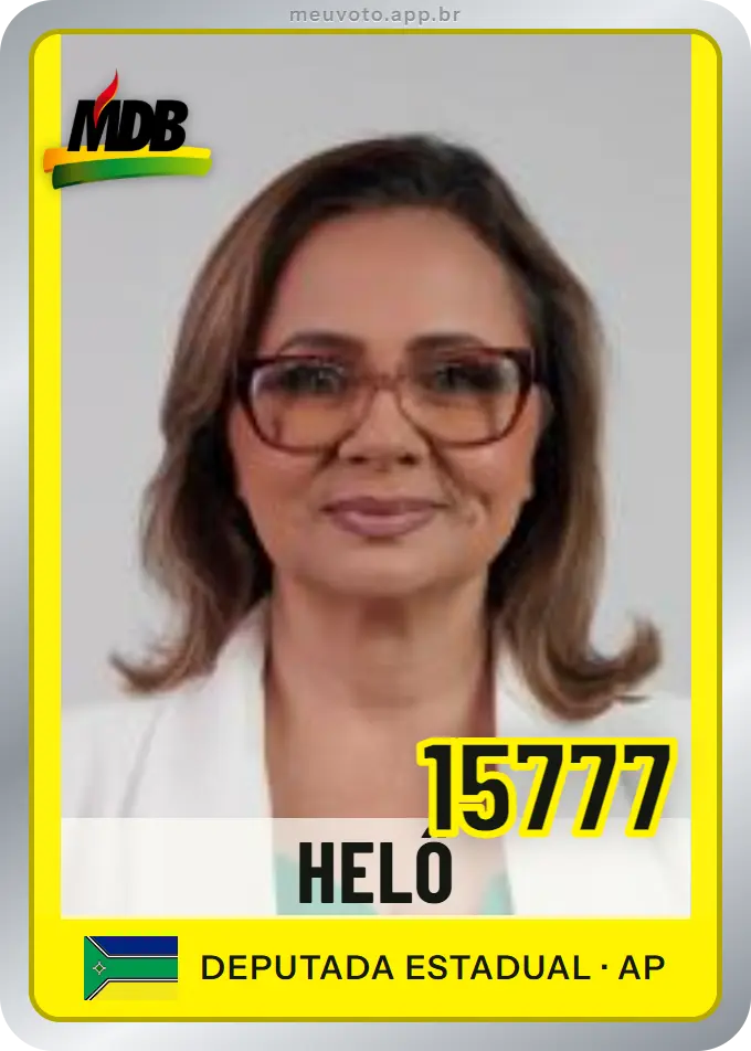 Carta de Helô, número 15777, MDB