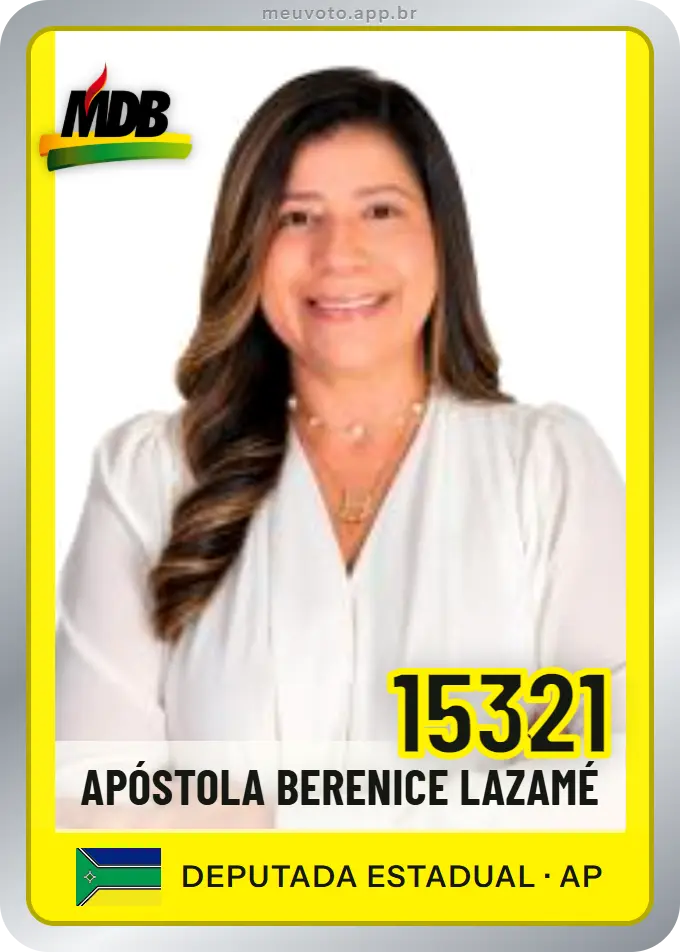 Carta de Apóstola Berenice Lazamé, número 15321, MDB