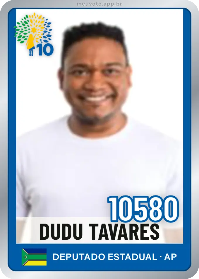 Carta de Dudu Tavares, número 10580, Republicanos