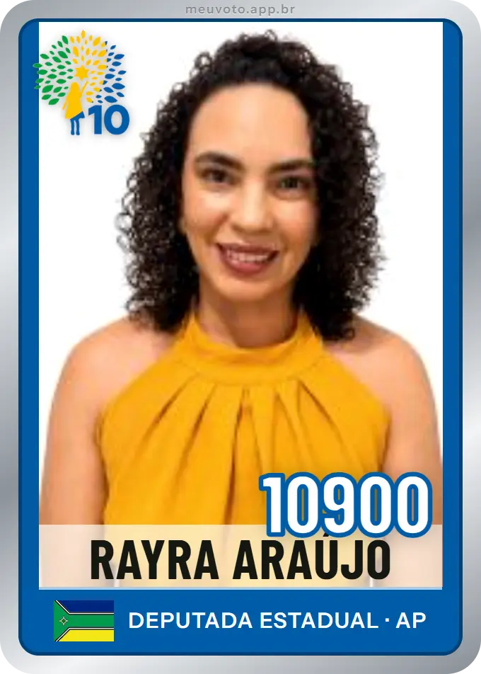 Carta de Rayra Araújo, número 10900, Republicanos