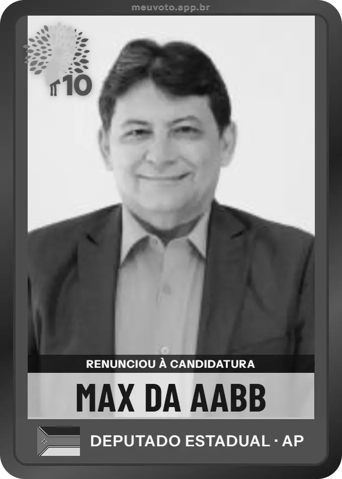Carta de Max da Aabb, Republicanos. Renunciou à candidatura e não vai à urna.