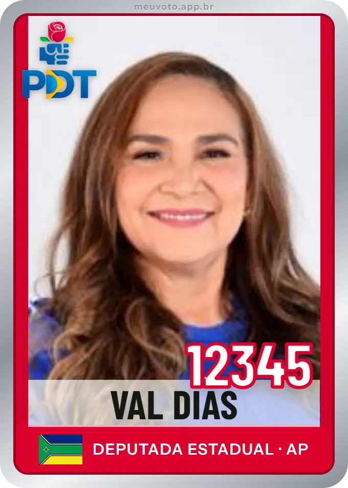 Carta de Val Dias, número 12345, PDT