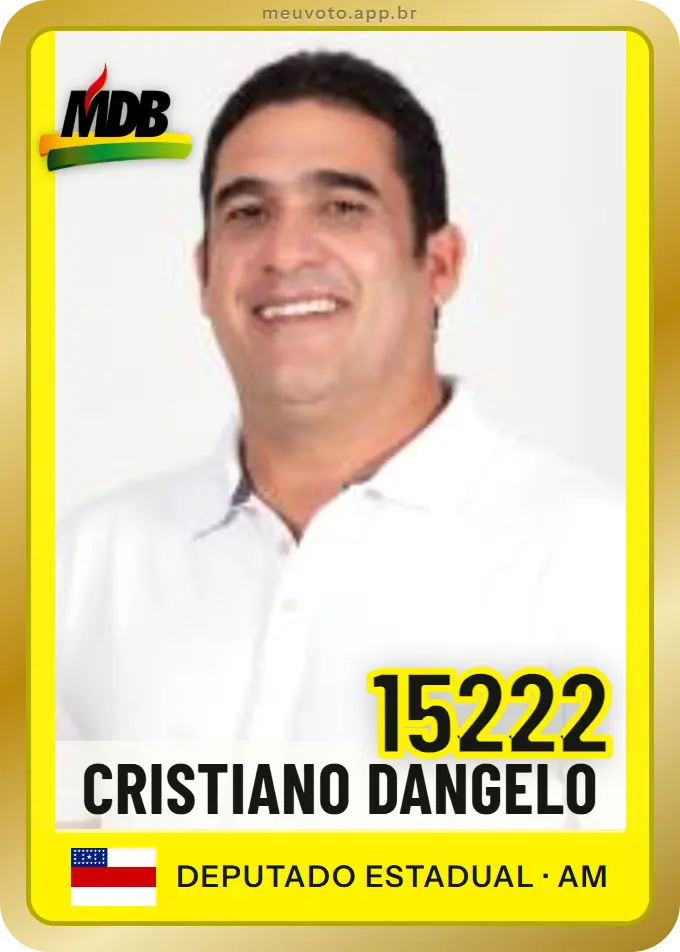 Carta de Cristiano Dangelo, número 15222, MDB