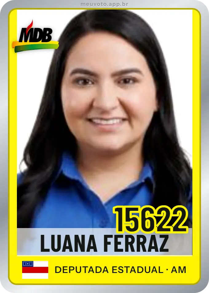 Carta de Luana Ferraz, número 15622, MDB