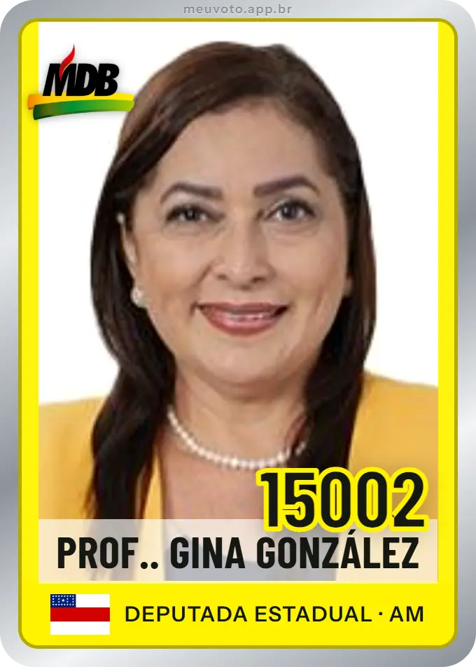 Carta de Prof.. Gina González, número 15002, MDB