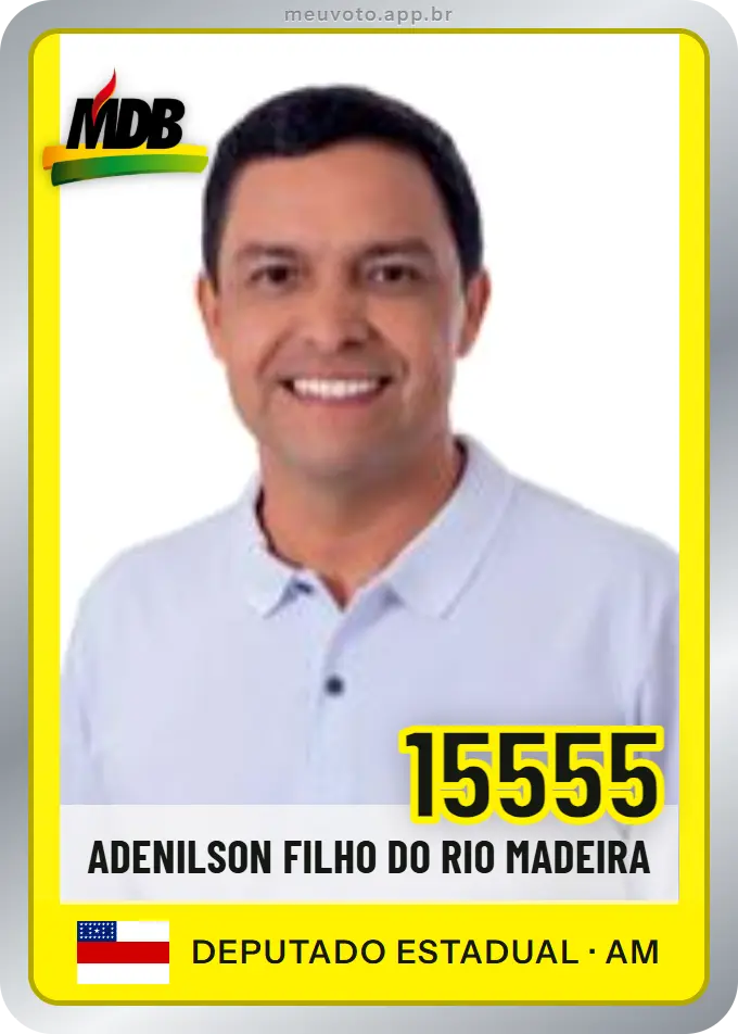 Carta de Adenilson Filho do Rio Madeira, número 15555, MDB