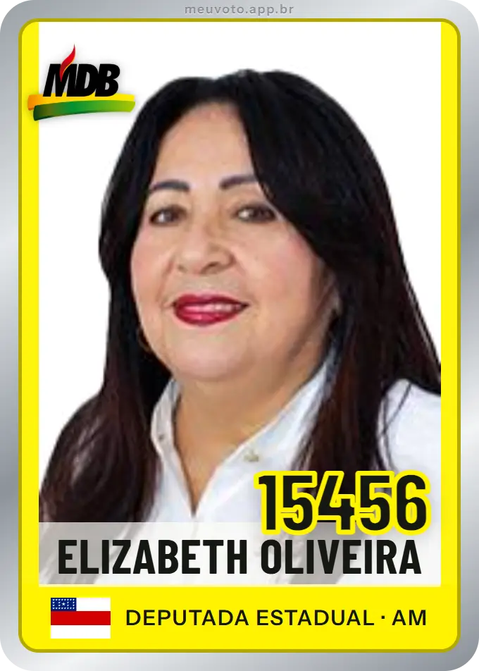 Carta de Elizabeth Oliveira, número 15456, MDB
