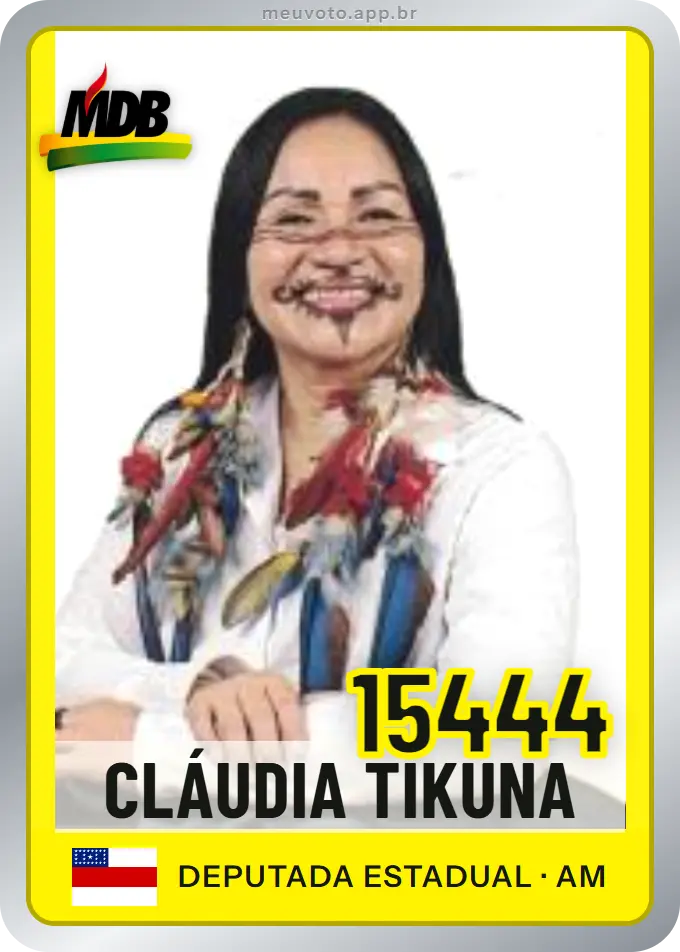 Carta de Cláudia Tikuna, número 15444, MDB