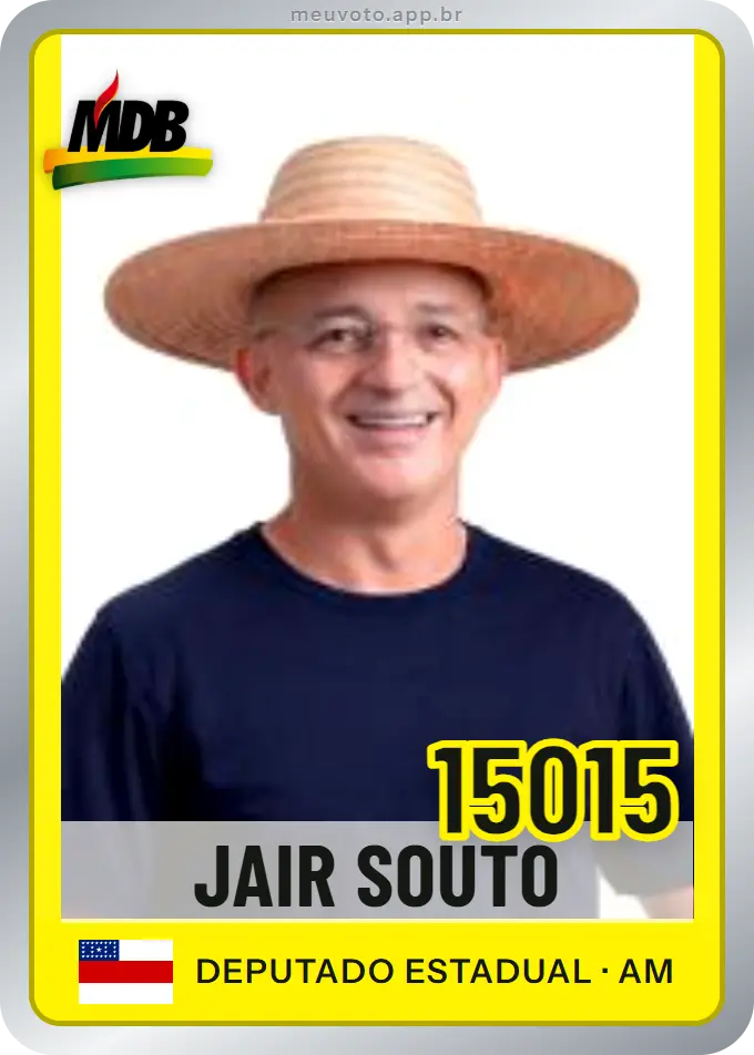 Carta de Jair Souto, número 15015, MDB