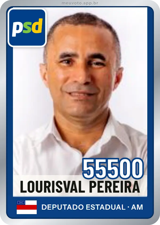 Carta de Lourisval Pereira, número 55500, PSD