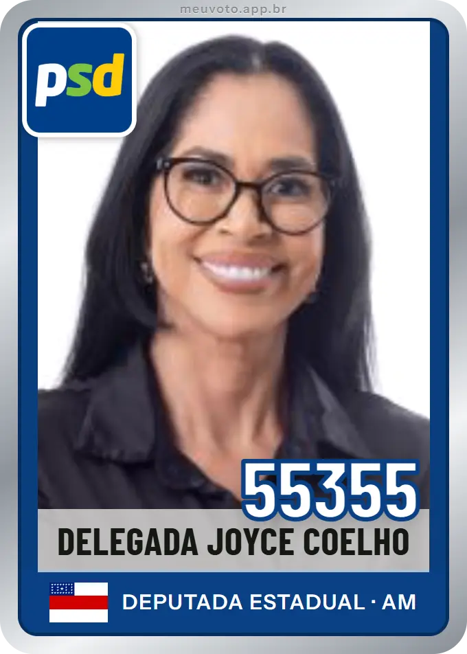 Carta de Delegada Joyce Coelho, número 55355, PSD