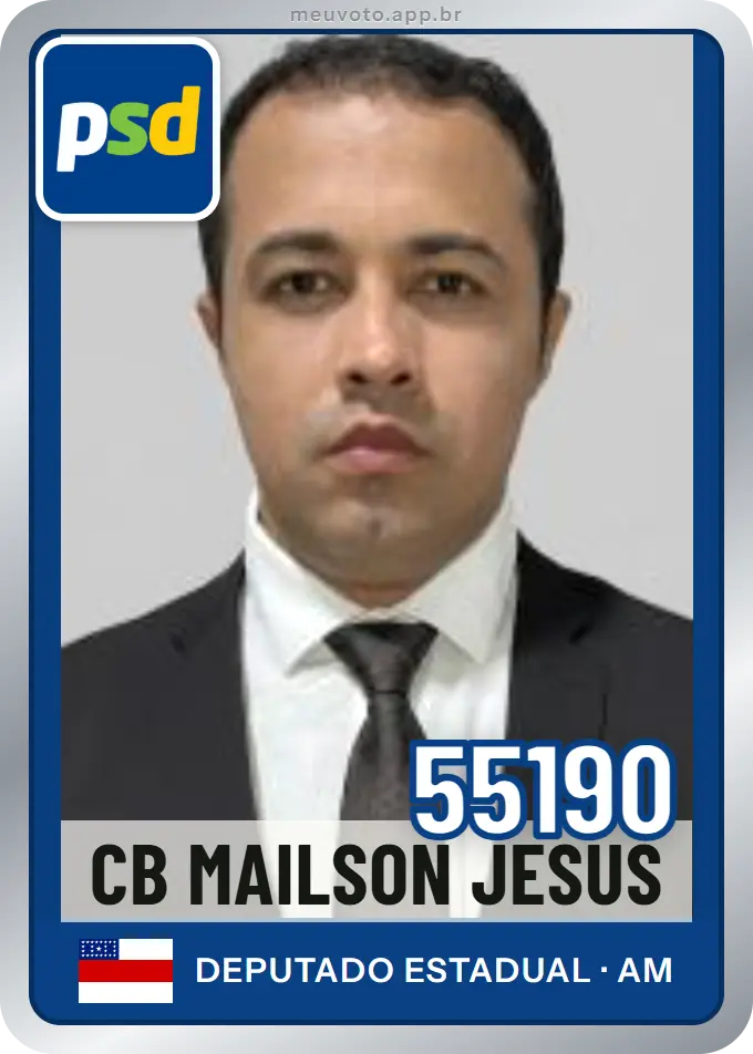 Carta de Cb Mailson Jesus, número 55190, PSD