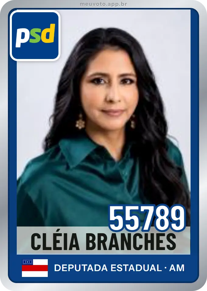 Carta de Cléia Branches, número 55789, PSD