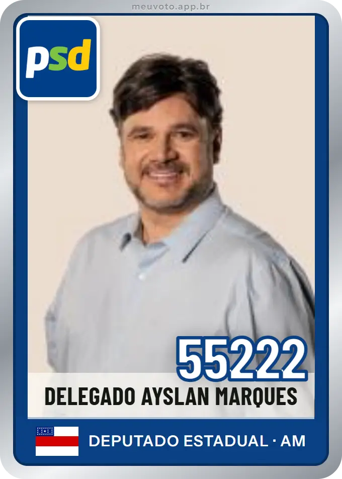 Carta de Delegado  Ayslan Marques, número 55222, PSD