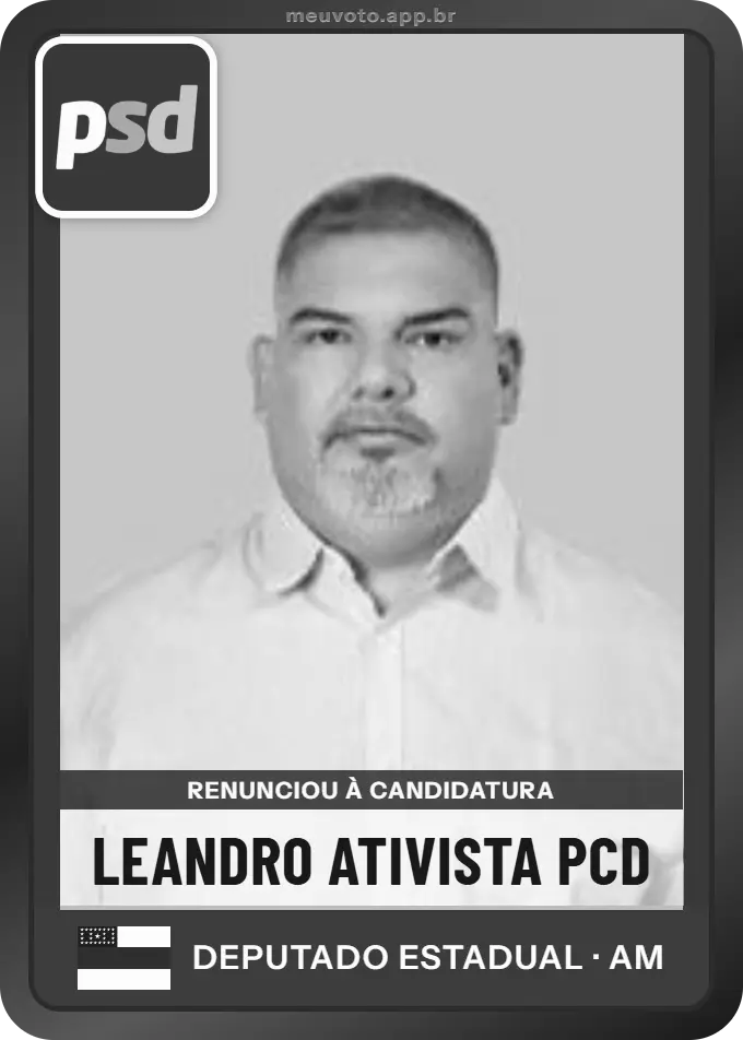 Carta de Leandro Ativista Pcd, PSD. Renunciou à candidatura e não vai à urna.